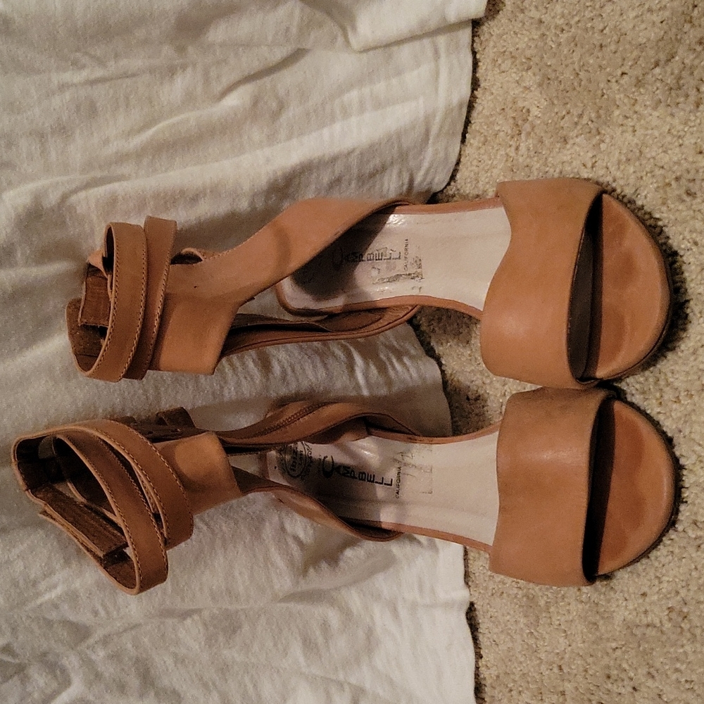 Jeffrey Campbell nude wrap around heels sz 7.5 - Picture 2 of 11